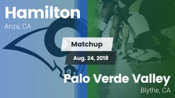 Matchup: Hamilton vs. Palo Verde Valley  2018