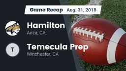 Recap: Hamilton  vs. Temecula Prep  2018