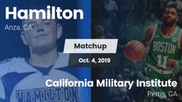 Matchup: Hamilton vs. California Military Institute  2019