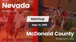 Matchup: Nevada vs. McDonald County  2018