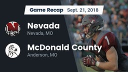 Recap: Nevada  vs. McDonald County  2018