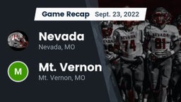 Recap: Nevada  vs. Mt. Vernon  2022