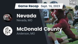 Recap: Nevada  vs. McDonald County  2023