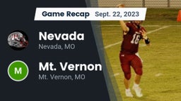 Recap: Nevada  vs. Mt. Vernon  2023