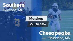 Matchup: Southern vs. Chesapeake  2016