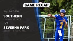 Recap: Southern  vs. Severna Park  2016