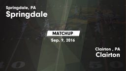 Matchup: Springdale vs. Clairton  2016