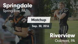 Matchup: Springdale vs. Riverview  2016