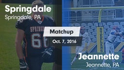 Matchup: Springdale vs. Jeannette  2016