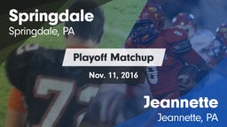 Matchup: Springdale vs. Jeannette  2016