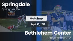 Matchup: Springdale vs. Bethlehem Center  2017