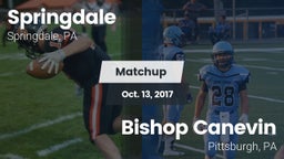 Matchup: Springdale vs. Bishop Canevin  2017