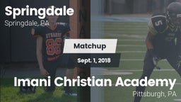 Matchup: Springdale vs. Imani Christian Academy  2018