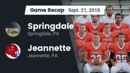 Recap: Springdale  vs. Jeannette  2018
