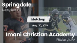 Matchup: Springdale vs. Imani Christian Academy  2019