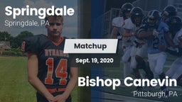 Matchup: Springdale vs. Bishop Canevin  2020