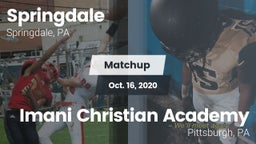 Matchup: Springdale vs. Imani Christian Academy  2020