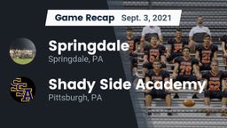 Recap: Springdale  vs. Shady Side Academy  2021