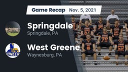 Recap: Springdale  vs. West Greene  2021
