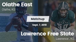 Matchup: Olathe East High Sch vs. Lawrence Free State  2018