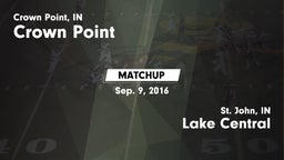 Matchup: Crown Point vs. Lake Central  2016