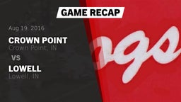 Recap: Crown Point  vs. Lowell  2016