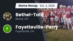 Recap: Bethel-Tate  vs. Fayetteville-Perry  2020