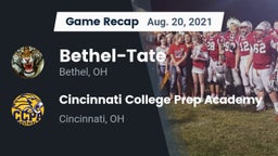 Recap: Bethel-Tate  vs. Cincinnati College Prep Academy  2021