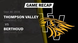 Recap: Thompson Valley  vs. Berthoud  2016