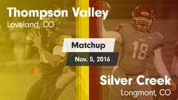 Matchup: Thompson Valley vs. Silver Creek  2016