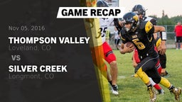 Recap: Thompson Valley  vs. Silver Creek  2016