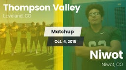 Matchup: Thompson Valley vs. Niwot  2018