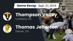 Recap: Thompson Valley  vs. Thomas Jefferson  2018