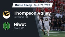 Recap: Thompson Valley  vs. Niwot  2023