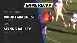 Recap: Mountain Crest  vs. Spring Valley  2016
