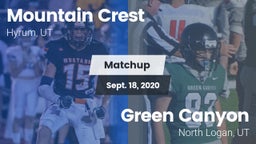 Matchup: Mountain Crest vs. Green Canyon  2020