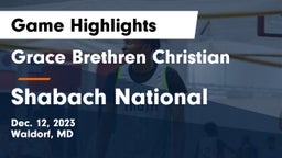 Grace Brethren Christian  vs Shabach National Game Highlights - Dec. 12, 2023