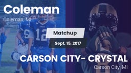 Matchup: Coleman vs. CARSON CITY- CRYSTAL  2017