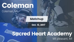 Matchup: Coleman vs. Sacred Heart Academy 2017