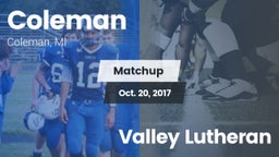 Matchup: Coleman vs. Valley Lutheran 2017