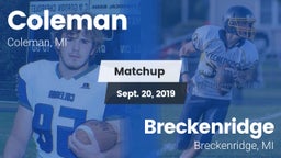 Matchup: Coleman vs. Breckenridge  2019