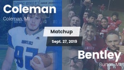 Matchup: Coleman vs. Bentley  2019