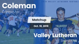 Matchup: Coleman vs. Valley Lutheran  2019