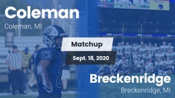 Matchup: Coleman vs. Breckenridge  2020
