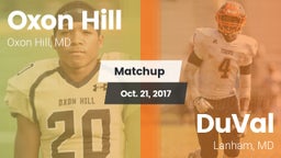 Matchup: Oxon Hill vs. DuVal  2017