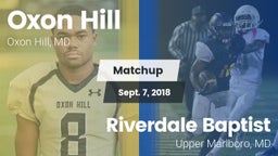 Matchup: Oxon Hill vs. Riverdale Baptist  2018
