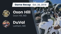 Recap: Oxon Hill  vs. DuVal  2018