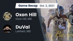 Recap: Oxon Hill  vs. DuVal  2021