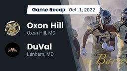 Recap: Oxon Hill  vs. DuVal  2022