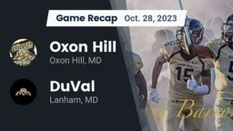 Recap: Oxon Hill  vs. DuVal  2023